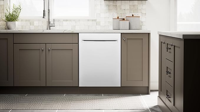 Kenmore 24" Built-in Stainless Steel Tub Dishwasher EasyFlex 3rd, SmartWash, UltraWash, TurboDry, MoreSpace Plus Adjustable Rack, Energy Star Certified, White-CubbioJoy