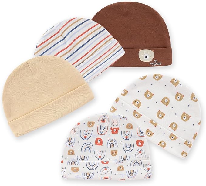 15 Pack Unisex New Born Boy Girls Hats Mittens Socks Sets Cotton Soft Infant Accessory 0-6 Months Baby Essentials-CubbioJoy