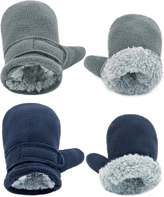BAVST Baby Toddler Winter Mittens Girls Warm Fleece Lined Gloves Kids Sherpa Lined Mittens for Boys-CubbioJoy