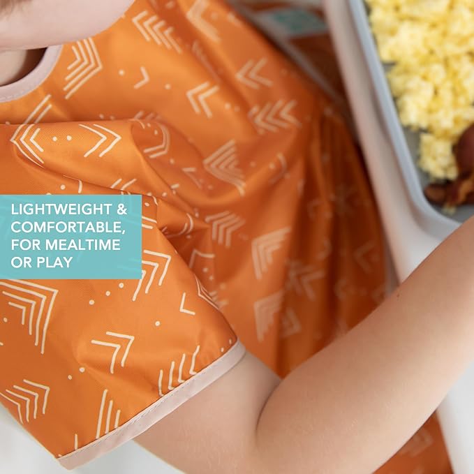 Bumkins Bibs - Toddler Bibs, Waterproof, Large for 1-3 Years, Short Sleeve-CubbioJoy