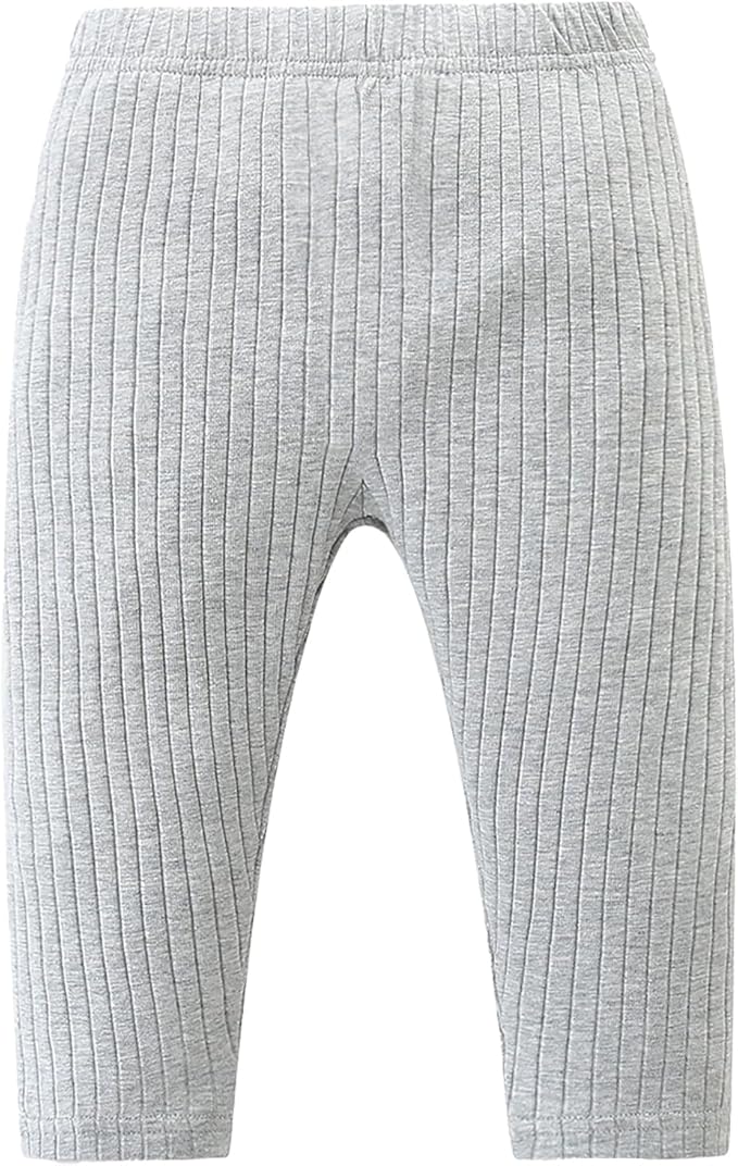 Baby and Toddler Girl's 5 Pack Cotton Ribbed Pull On Pants Leggings 0-4 Years-CubbioJoy