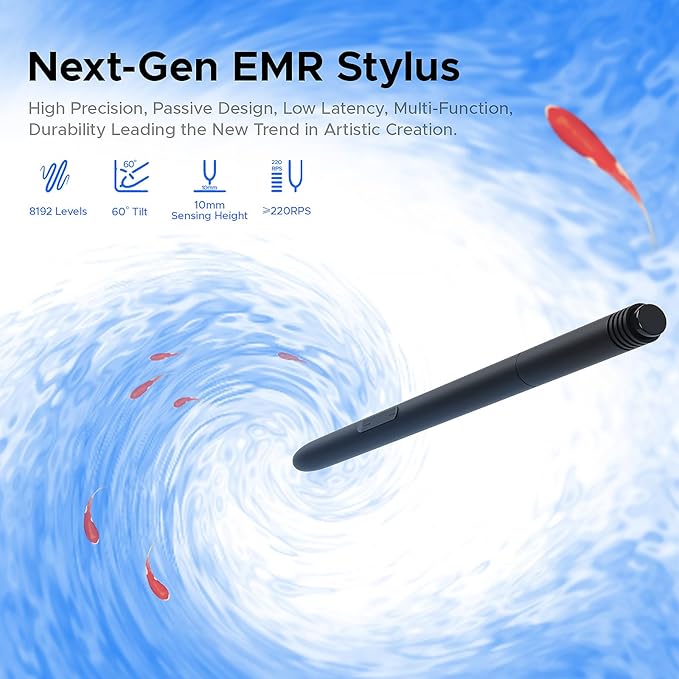 Drawing Tablet,UGEE M808 10x6 Inch, 8192 Levels Pressure, Battery-Free Stylus, 8 Shortcut Keys, Digital Art Tablet for Drawing, Design, Online Teaching, Mac/Windows/Chrome Os/Android, Black-CubbioJoy