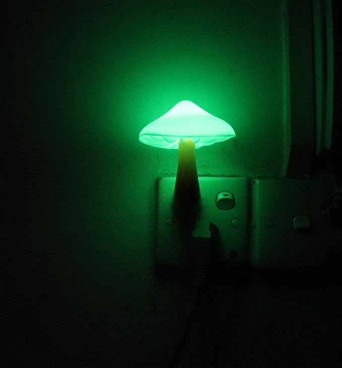 AUSAYE Sensor LED Night Light Plug in Lamp Mushroom Night Light 7-Color Changing Magic Pretty Mushroom-Shaped Night Lights for Adults Kids NightLight-CubbioJoy