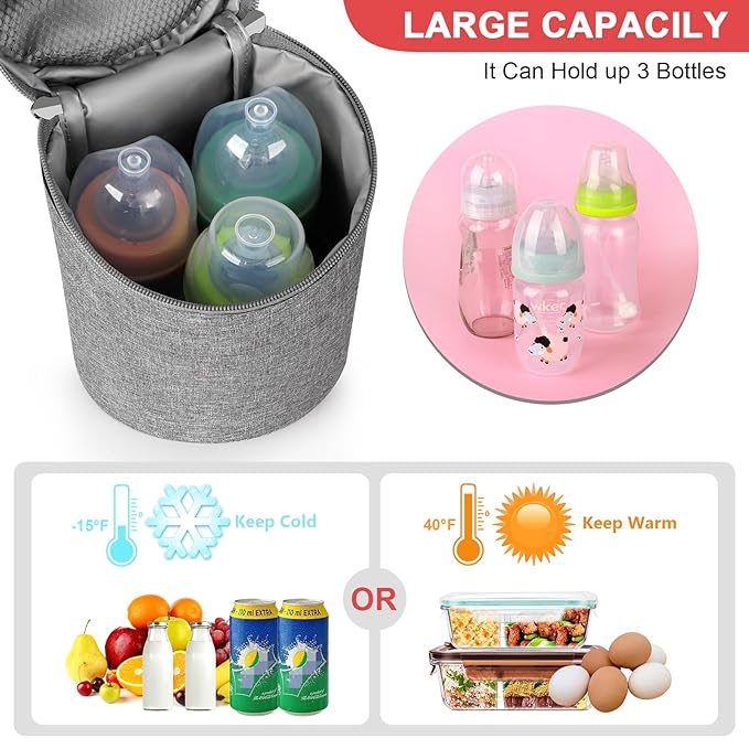 Accmor Breastmilk Cooler Bag, Insulated Baby Bottle Cooler Tote Bags for Nursing Mom Daycare-CubbioJoy
