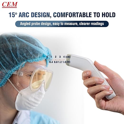 CEM DT-8807S FDA CE Digital Thermometer for Adults and Kids, No Touch Forehead Thermometer for Baby, 2 in 1 Body Surface Mode Infrared Temperature Gun with Fever Alarm and Instant Accuracy Readings-CubbioJoy