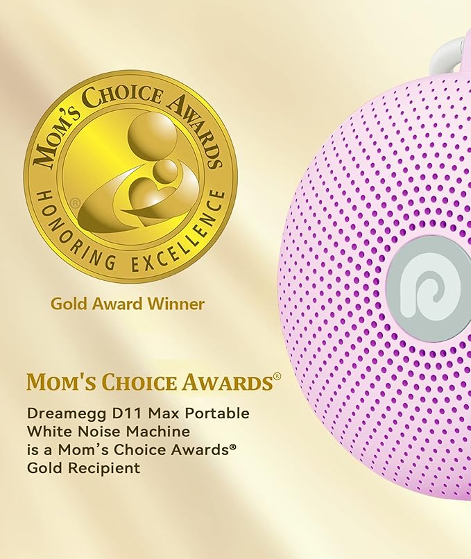 Dreamegg Baby Sleep Soother - Portable White Noise Machine Sound Machine Baby, Features Powerful Battery, 21 Soothing Sound, Noise Canceling for Office & Sleeping, Home, Travel, Gift-CubbioJoy