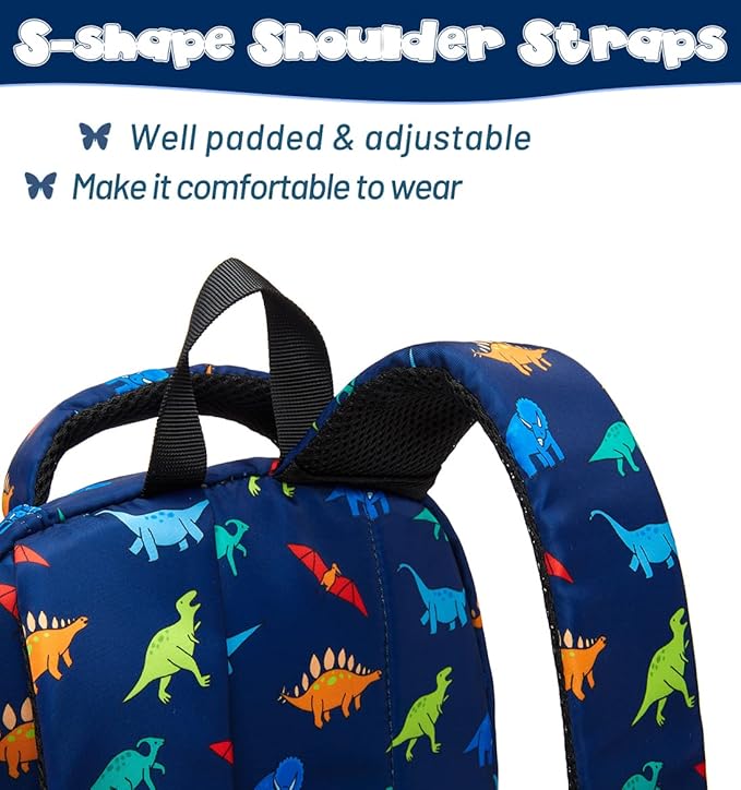 BLUEFAIRY Kids Backpack for Boys Elementary Primary Middle School Bags Back to School Bookbags Gifts Large Compartment with Tablet Sleeve Mochilas para niños 17" Dinosaur Navy Blue-CubbioJoy