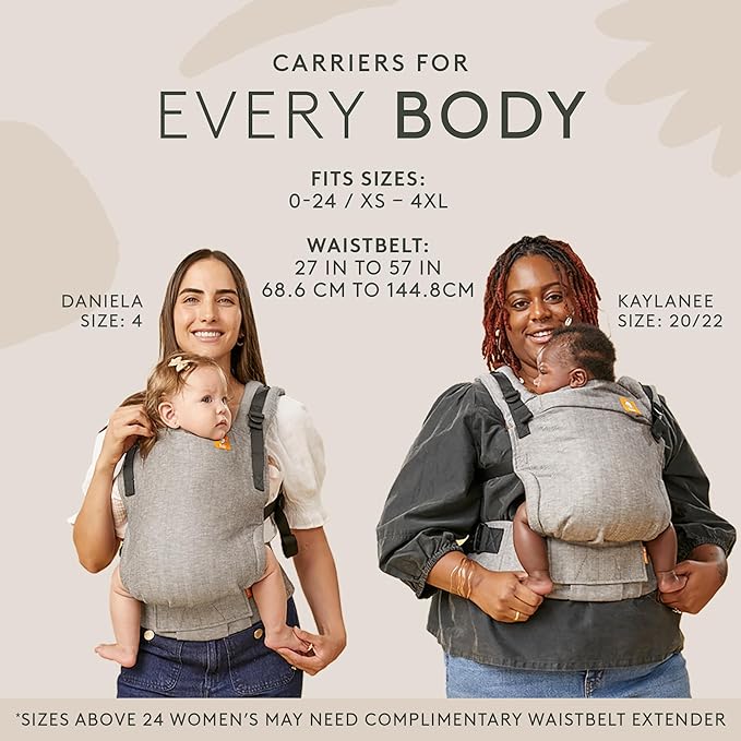 Baby Tula Cotton Free-to-Grow Baby Carrier - Adjustable, Comfortable, Newborn to Toddler Carrier - Ergonomic Fit for 7lbs to 45lbs - Back & Front Carry Options - Discover (Black/Stars)-CubbioJoy