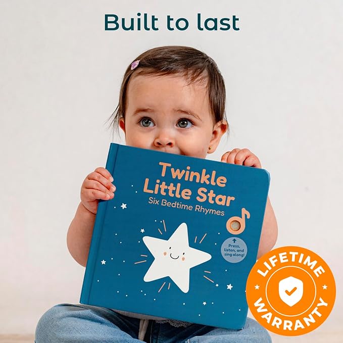 Cali's Books Twinkle Twinkle Little Star – USB-C Rechargeable Musical Book for 1-Year-Old | Sound Book for Toddlers 1-3 with Bedtime Lullabies – Nursery Rhymes Musical Book-CubbioJoy