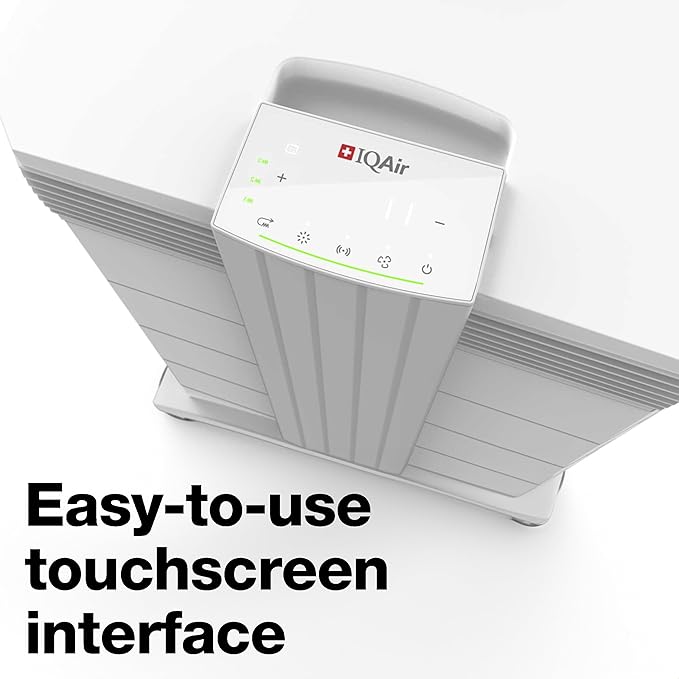 IQAir HealthPro Compact XE Air Purifier - Compact HyperHEPA Fration for Rooms up to 1240 sq ft - Allergens, Smoke, Dust, Mold, Pet Dander, Swiss Made, WiFi Enabled-CubbioJoy