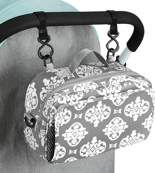 Accmor Stroller Organizer, Universal Stroller Organizer with Insulated Cup Holder Pocket, Dual Purpose Large Capacity Stroller Bag Caddy, Stroller Accessories Fits for Uppababy, Doona, Nuna Strollers-CubbioJoy