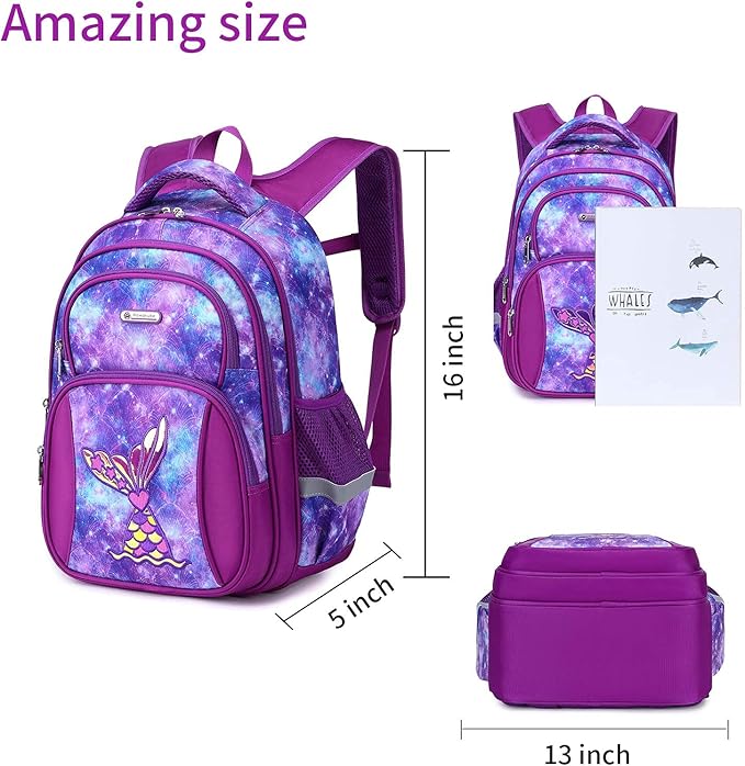 Cusangel Backpack for Girls Boys School Bookbags Kindergarten Elementary Lightweight Waterproof Multifunctional Large Capacity for Backpack (16 inch Fun Prints)-CubbioJoy
