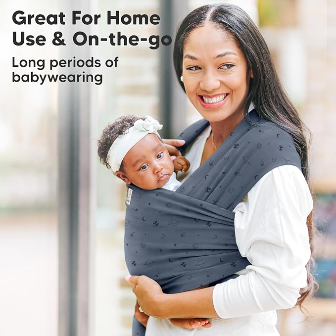 KeaBabies Baby Wrap Carrier - All in 1 Original Baby Carrier Newborn to Toddler Sling, Easy to Wear, Hands Free Bonding, Lightweight, Breathable Infant Wraps (Planets)-CubbioJoy