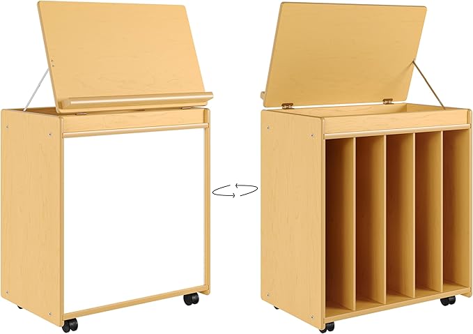 Angeles Value Line Big Book Display, Classroom Shelves and Daycare Furniture, Kids' Bookcases Cabinets & Shelves, 25" L x 16" W x 30" H-CubbioJoy