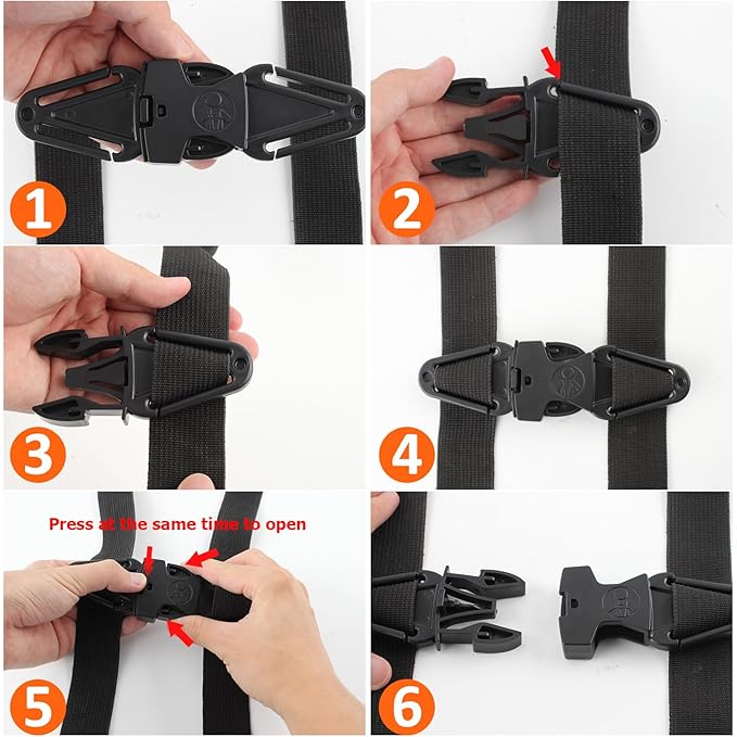 Anti Escape Safety Clip Baby Harness Chest Clips, Chest Strap Lock Prevent Children/Kids(Under 1.5 Years Old) Taking Their Arms Out of High Chairs/Strollers/Reins(2 Pack)-CubbioJoy