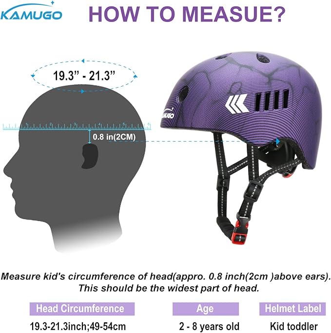 KAMUGO Kids Bike Helmet Set, Toddler Helmet for Ages 2-8 Boys Girls with Sports Protective Gear Set Knee Elbow Wrist Pads for Skateboard Cycling Scooter Rollerblading-CubbioJoy