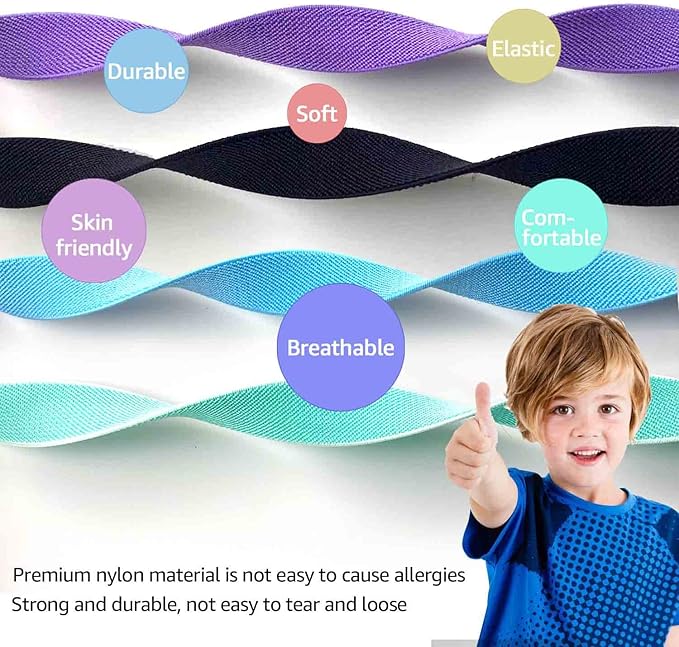 4 Pack Airtag Bracelet for Kids, AirTag Holder with Adjustable Stretchy Nylon Watch Band, Anti-Lost Apple Air Tag Case Loop for Child, Toddler, Wallet, AirTag Wristband Kids (Black)-CubbioJoy