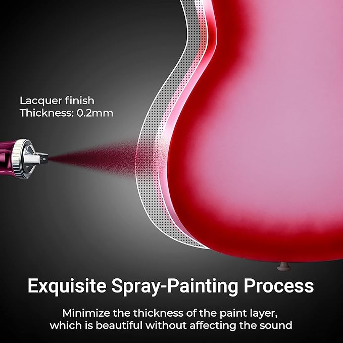 ADM Beginner Acoustic Classical Guitar 30 Inch Nylon Strings Wooden Guitar Bundle Kit for Kid Boy Girl Student Youth Guitarra Online Lessons with Gig Bag, Strap, Tuner, Extra Strings, Picks,Pink 1-CubbioJoy