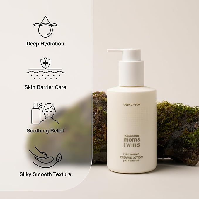 CREAM & LOTION – Organic Newborn-Safe Korean Baby & Adult 2‑in‑1 Face & Body Lotion, Moisturizer with Vitamin C for Soothing Hydration, Gentle & Effective (7.41 fl oz / 210 g)-CubbioJoy