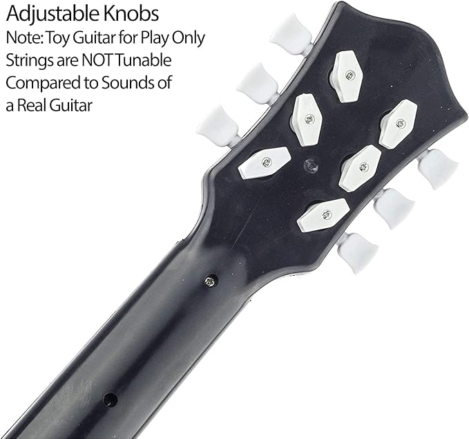 23" Acoustic Guitar, Kids 6 String Toy Guitar - Realistic Steel Strings - Beginner Practice First Musical Instrument for Children, Toddlers (Walnut)-CubbioJoy