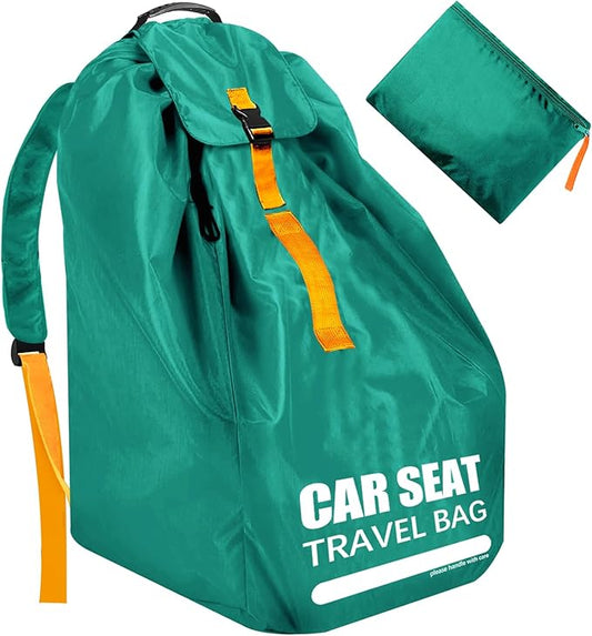 Car Seat Travel Bag for Airplane, Large Car Seat Bags for Air Travel with Comfort Padded Straps, Gate Check Storage Bag/Backpack for Carseat Airport, Carseat Cover Travel - Baby Travel Essential-CubbioJoy
