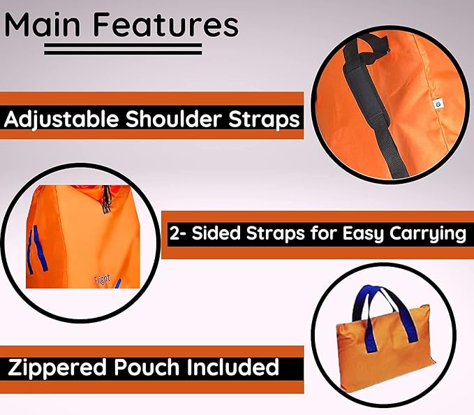 Alnoor USA Gate Check Bag for Single & Double Stroller Travel Bag for Air Plane | Extra Large & Ultra Durable - Includes Padded Shoulder Straps for Comfort & Durability With Pouch – Bonus E-Book-CubbioJoy