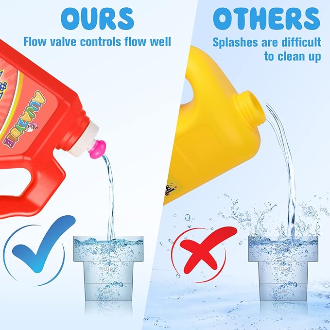 70 oz Bubbles Refills for Kids-Premixed Bubble Solution Refill Premium Bubble Liquid Bubble Juice for Bubble Machine/Wand/Blower at Wedding and Party | Kids Easy Grip Bottle-CubbioJoy