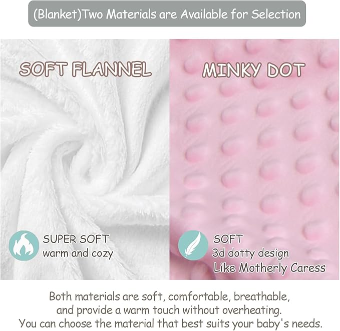 Custom Name Baby Girl Crib Bedding Set – Personalized 3-Piece Bear with Pink Bow Nursery Set with Soft Blanket, Fitted Crib Sheet & Pillowcase – Infant Toddler Bedding Gift for Newborn-CubbioJoy