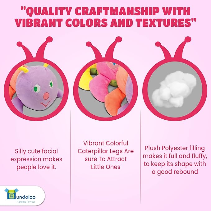 Bundaloo Jumbo Musical Caterpillar Plush Toy - Plays Fun Songs and 8 Musical Key Notes | for Children & Toddlers-CubbioJoy