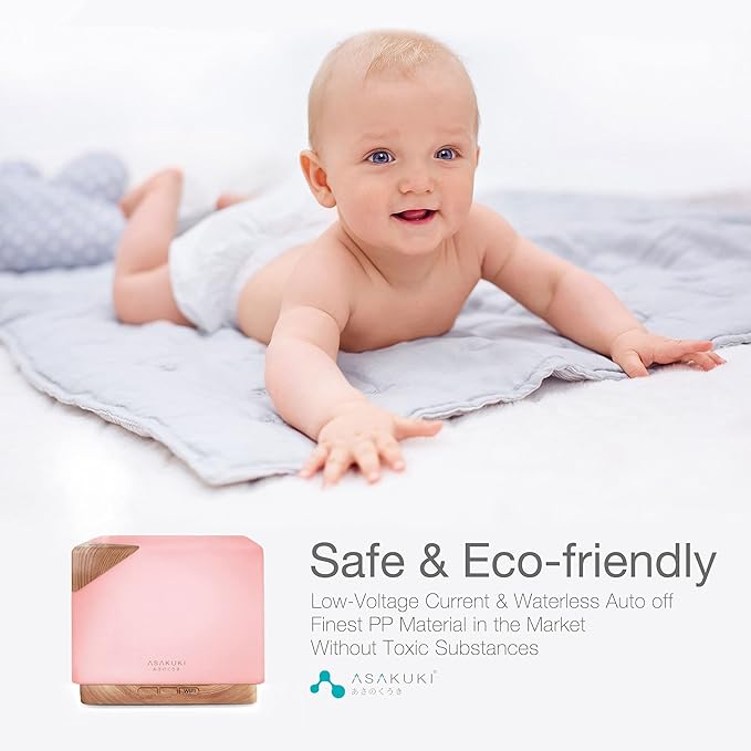 ASAKUKI Smart WiFi Essential Oil Aromatherapy Diffuser, Easy Connect with Alexa and Google Home Phone App Voice Control 700 ml Ultrasonic Diffuser, Create Schedules 7 LED Colors Humidifier-CubbioJoy