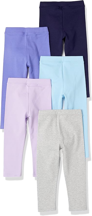 Amazon Essentials Girls and Toddlers' Leggings, Multipacks-CubbioJoy