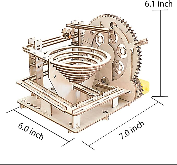 3D Puzzle Marble Run for Adults Stem Projects for Kids Wooden Engineering Puzzle Kit Science Project Kits Wood Mechanical Building Puzzles DIY Mode Kits-CubbioJoy