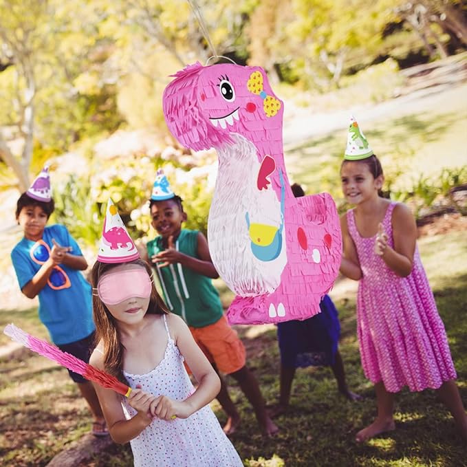 Dinosaur Pinata - Dinosaur Birthday Party Supplies for Girls Kids Dino Themed Party Pinata Bundle Set Perfect Party Game Activity Decoration-CubbioJoy