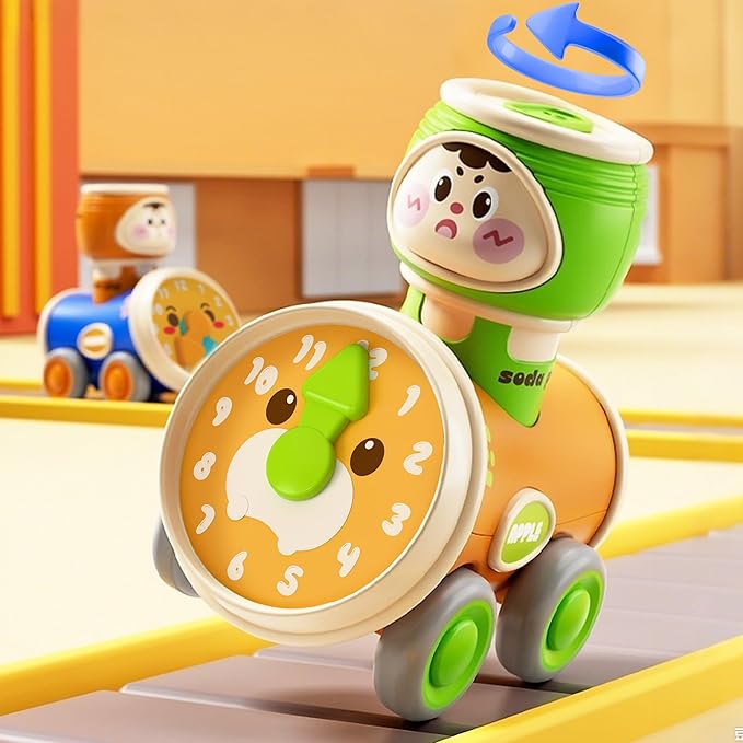 iPlay, iLearn Press to Go Car Toys Set for Toddlers 1-3, Baby Push Go Friction Racing Cars, Infant Play Vehicle Set, 1st Birthday Gifts for 6-9-12-18 Months, 1 2 3 One Years Old Boys Girls Child Kids-CubbioJoy