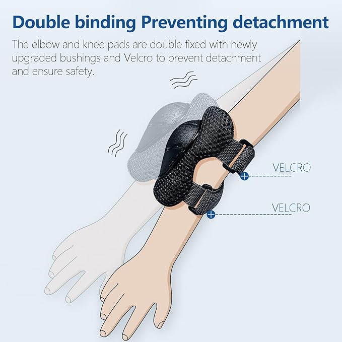 Kids Bike Helmet with Knee Elbow Wrist Pads Guards,Pink,for Ages 2-3-5-8-14,Sports Bicycle,Skate Scooter,Rollerblading with Unicorn Sticker-CubbioJoy