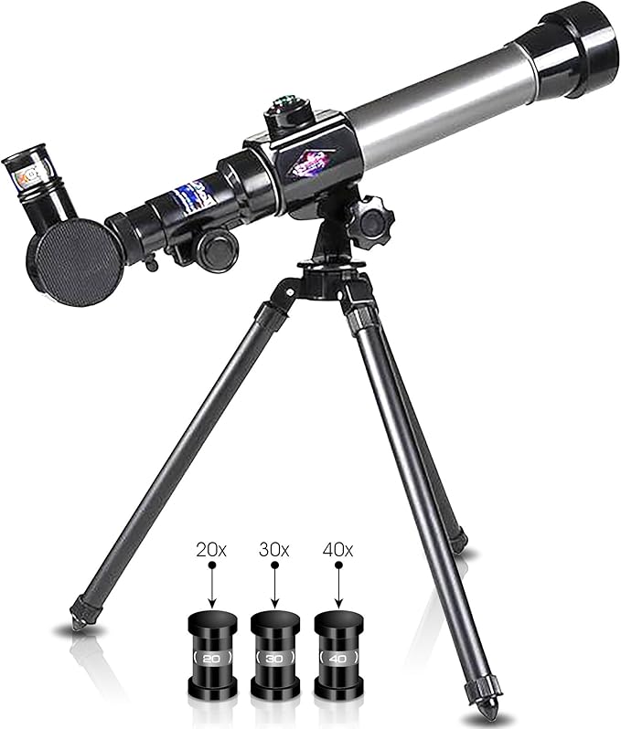 ArtCreativity Telescope for Starters - Includes Tripod Stand and 20x, 30x, 40x Eyepieces - Expensive Birthday Gifts for Kids Ages 3+-CubbioJoy