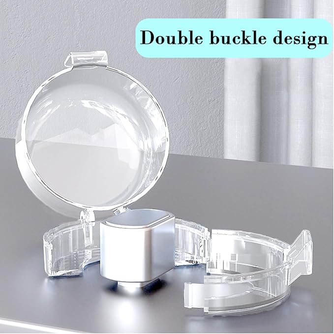 2 Pack Deadbolt Child Safety Lock Cover, Child Proof Door Knob Cover, Large Size Door Safety Deadbolt Lock for Kids, 2.76 * 2.14"-CubbioJoy