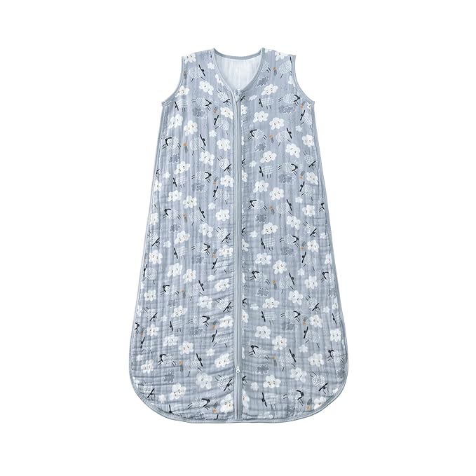 Baby Sleep Sack 2-4 T Baby Wearable Blanket 100% Organic Cotton 0.5 TOG Toddler Sleep Sacks 2- Way Zipper Soft 4 Layers 2T 3T 4T Sheep-CubbioJoy