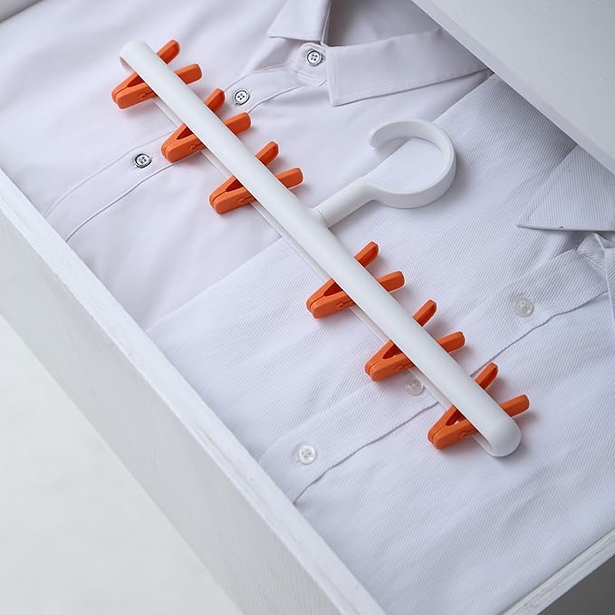 Clothes Hanger 2 Pack Clothes Drying Racks Windproof for Drying Socks Bras Underwears Baby Clothes Hats Scarfs Towels Pants and Gloves Diaper Grey Orange-CubbioJoy