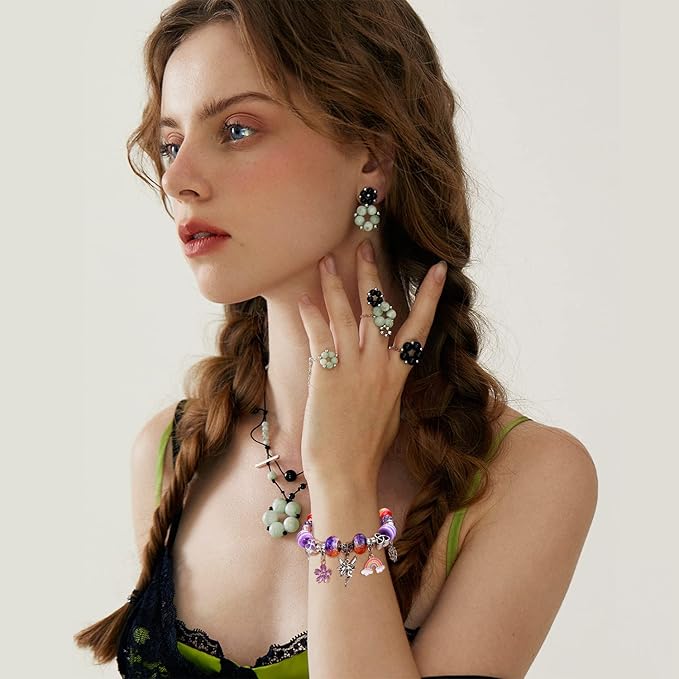 AIPRIDY Charm Bracelet Making Kit,Unicorn Mermaid Crafts Gifts Set Can Inspires Imagination and Creativity,Jewelry Making Kit Perfect Gifts for Girls 5-12 Years Old (125 Pieces)-CubbioJoy