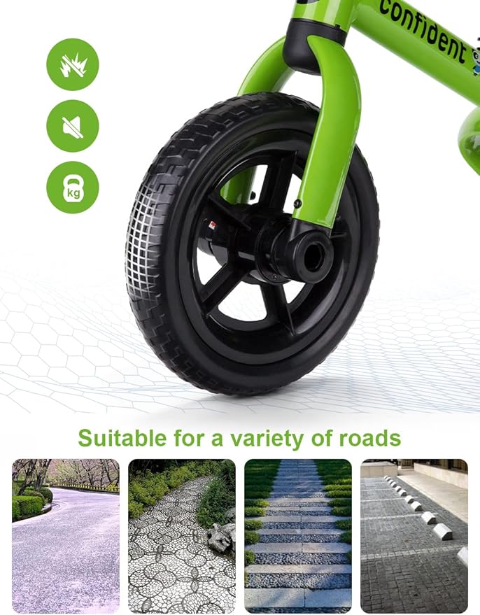 Ancaixin 3 in 1 Toddler Tricycles for 2-5 Years Old Boys and Girls with Adjustable Seat Detachable Pedal and Bell, Foldable Baby Balance Bike Riding Toys for Kids, Child Birthday Gift Green-CubbioJoy