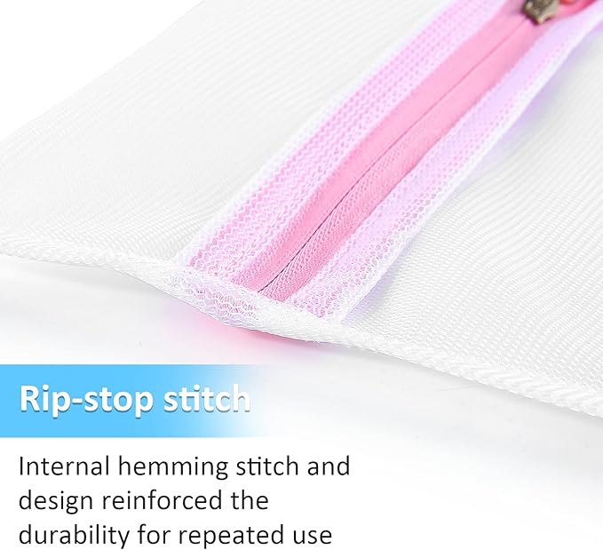 5 Pcs Mesh Laundry Bags for Delicates with Zipper, Lingerie Bags for Laundry, Travel Storage Organize Bag, Clothing Washing Bags for Laundry,Blouse, Hosiery, Stocking, Underwear, Bra and Lingerie-CubbioJoy