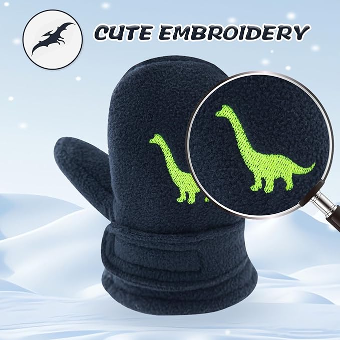BAVST Baby Toddler Winter Mittens Girls Warm Fleece Lined Gloves Kids Sherpa Lined Mittens for Boys-CubbioJoy