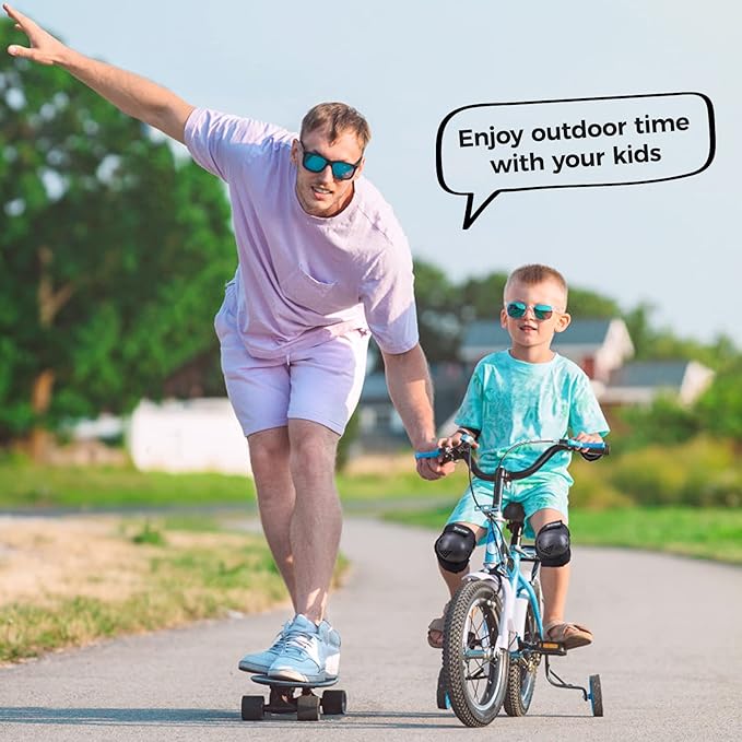 BOSONER Kids/Youth Knee Pad Elbow Pads for Roller Skates Cycling BMX Bike Skateboard Inline Rollerblading, Skating Skatings Scooter Riding Sports-CubbioJoy