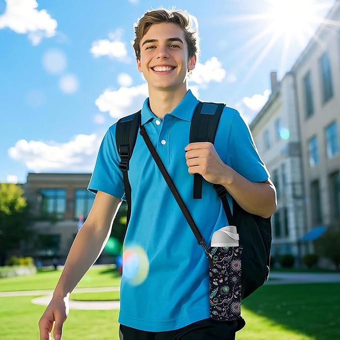 AUPET Water Bottle Bag Carrier,24oz/32oz Insulated Neoprene bottle Sling Holder Case Pouch Cover for 1000ML/750ML Bottles with Shoulder Strap for walking-CubbioJoy