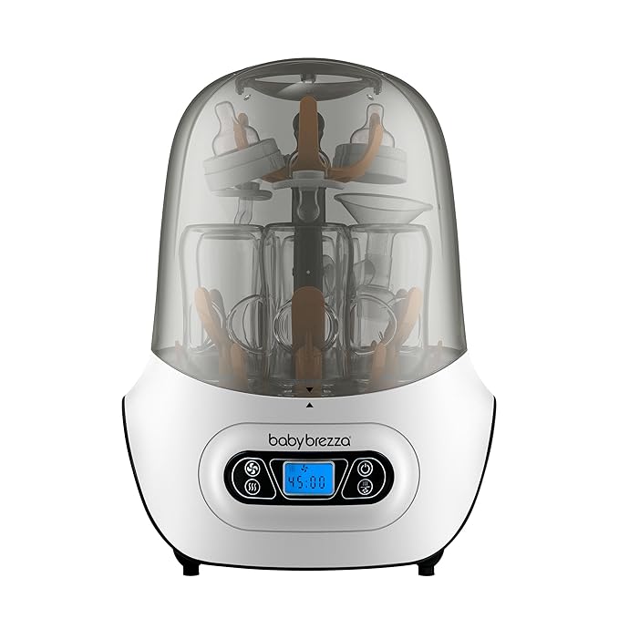 Baby Brezza Baby Bottle Sterilizer and Dryer Machine – Electric Steam Sterilization - Universal Fit - Pacifiers, Glass, Plastic, and Newborn Feeding Bottles-CubbioJoy