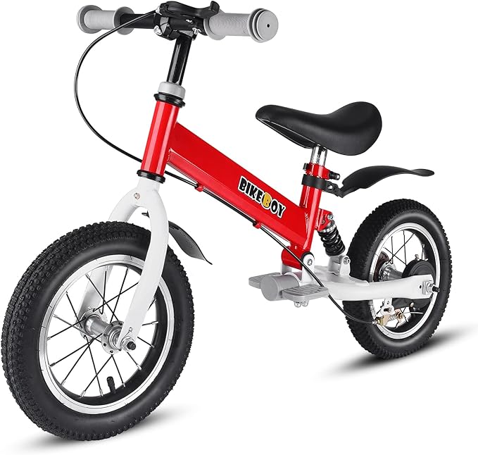 Balance Bike 2 in 1,The Dual Use of a Kids Balance Bike and Kids Bike,12 14 Inches for 2-6 Years Old,with Shock Absorbers, Fenders, Pedals, Auxiliary Wheels-CubbioJoy