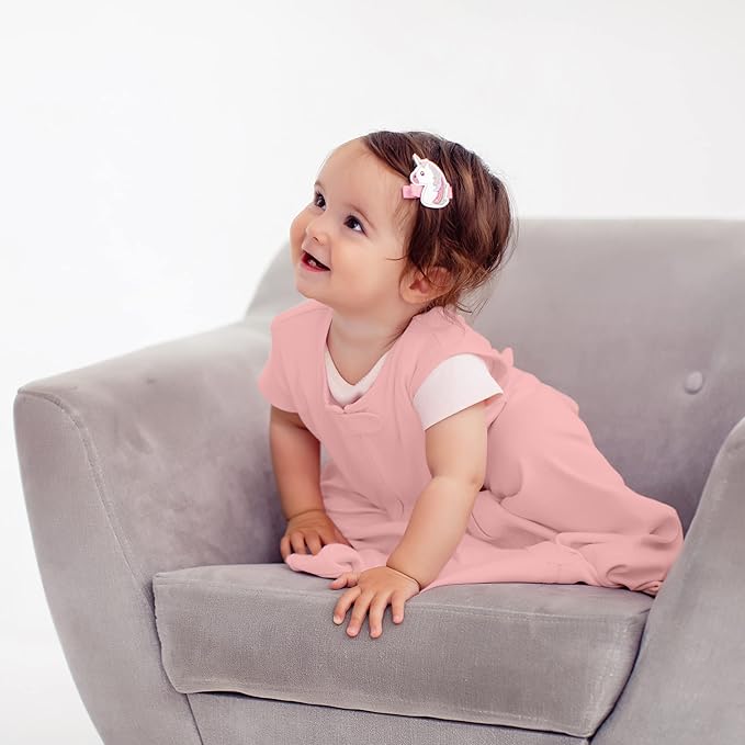 Baby Sleep Sack 1.0 TOG, Organic Cotton Baby Wearable Blanket with Two-Way Zipper, Swaddle Transition Baby Sleeping Bag, All-Season Sleep Sack for Newborn Infant Toddler Boy Girl, 2-Pack, 6-12 Month-CubbioJoy