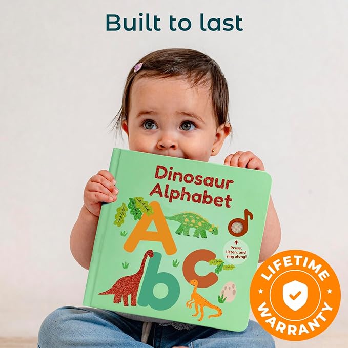 Cali's Books Dinosaur Alphabet Book for Toddlers 1-3 - Learn Dino ABC, Musical Books for Kids, Interactive Talking Baby Toddler Sound Book, Educational Song Learning Toys Singing Music Toy for Babies-CubbioJoy