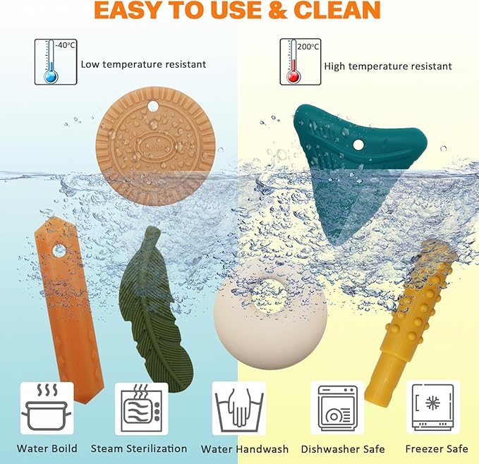 Chew Necklaces for Sensory Kids, Sensory Chewy Toys for Boys with Autism, ADHD, SPD, Chewing, Silicone Chewing Necklace Reduce Adult Anxiety Fidgeting-CubbioJoy